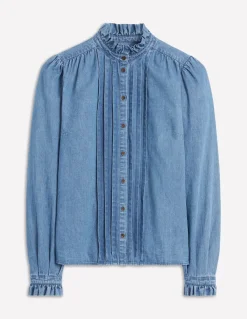 Felicity Denim Blouse-Light Authentic-Boden New