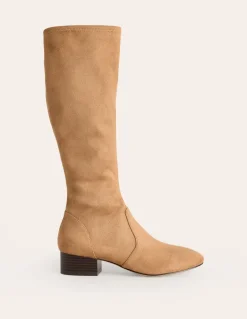 Flat Stretch Knee Boots--Boden Fashion
