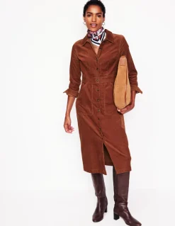 Flora Cord Midi Shirt Dress--Boden Best Sale