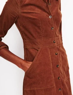 Flora Cord Midi Shirt Dress--Boden Best Sale