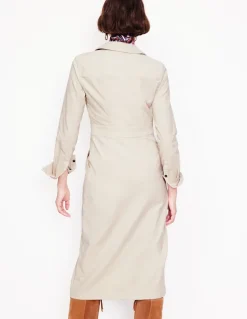 Flora Cord Midi Shirt Dress-Almond Peach-Boden Shop