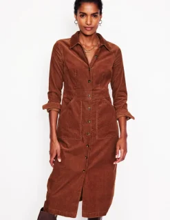 Flora Cord Midi Shirt Dress--Boden Best Sale