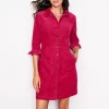 Flora Cord Shirt Dress-Cherries Jubilee-Boden Cheap