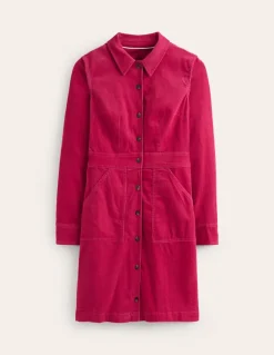 Flora Cord Shirt Dress-Cherries Jubilee-Boden Cheap
