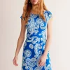 Florrie Jersey Dress-Indigo Bunting, Abstract Charm-Boden Cheap