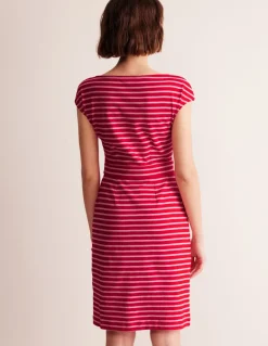 Florrie Jersey Dress-Rouge, Lilac Stripe-Boden Flash Sale