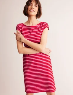 Florrie Jersey Dress-Rouge, Lilac Stripe-Boden Flash Sale