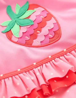 Frilly Rash Vest Set-Bubblegum Pink Strawberry-Boden Cheap