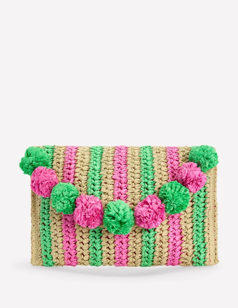 Fringe Raffia Clutch--Boden Best