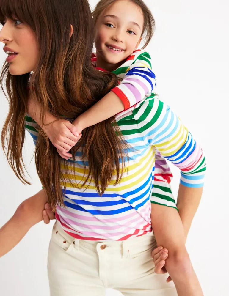 Fun Breton Dress-Multi Stripe-Boden Cheap