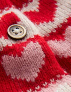 Fun Fair Isle Cardigan-Almond Pink Hearts-Boden Online