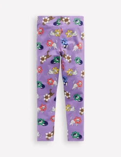 Fun Leggings-Aster Purple Small Flower Cat-Boden Best Sale
