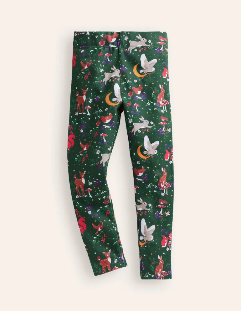 Fun Leggings-Ivy Green Festive Woodland-Boden Store