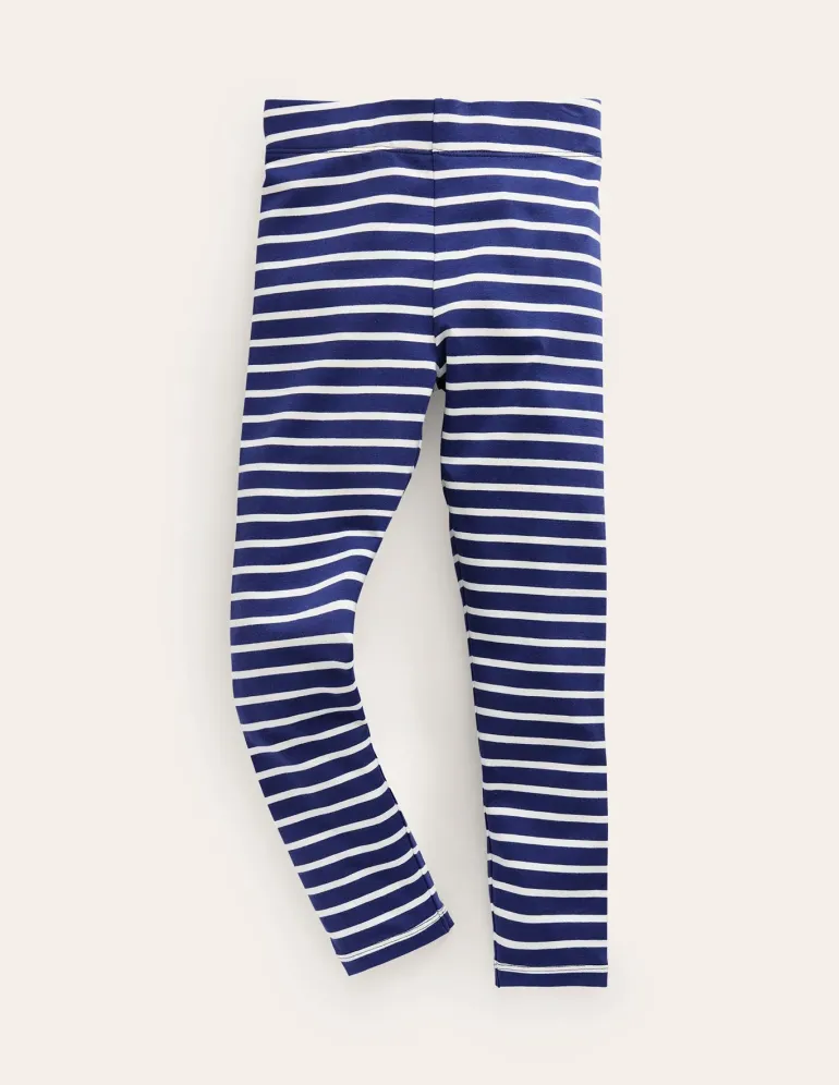Fun Leggings-Starboard Blue / Ivory-Boden Fashion