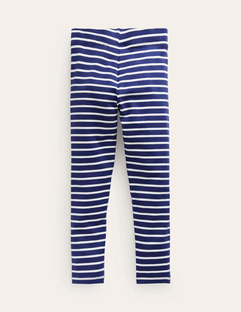 Fun Leggings-Starboard Blue / Ivory-Boden Fashion