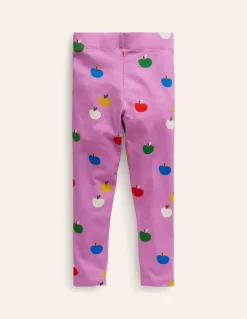 Fun Leggings-Vintage Mauve Rainbow Apples-Boden Hot