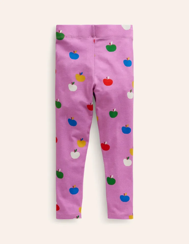 Fun Leggings-Vintage Mauve Rainbow Apples-Boden Hot