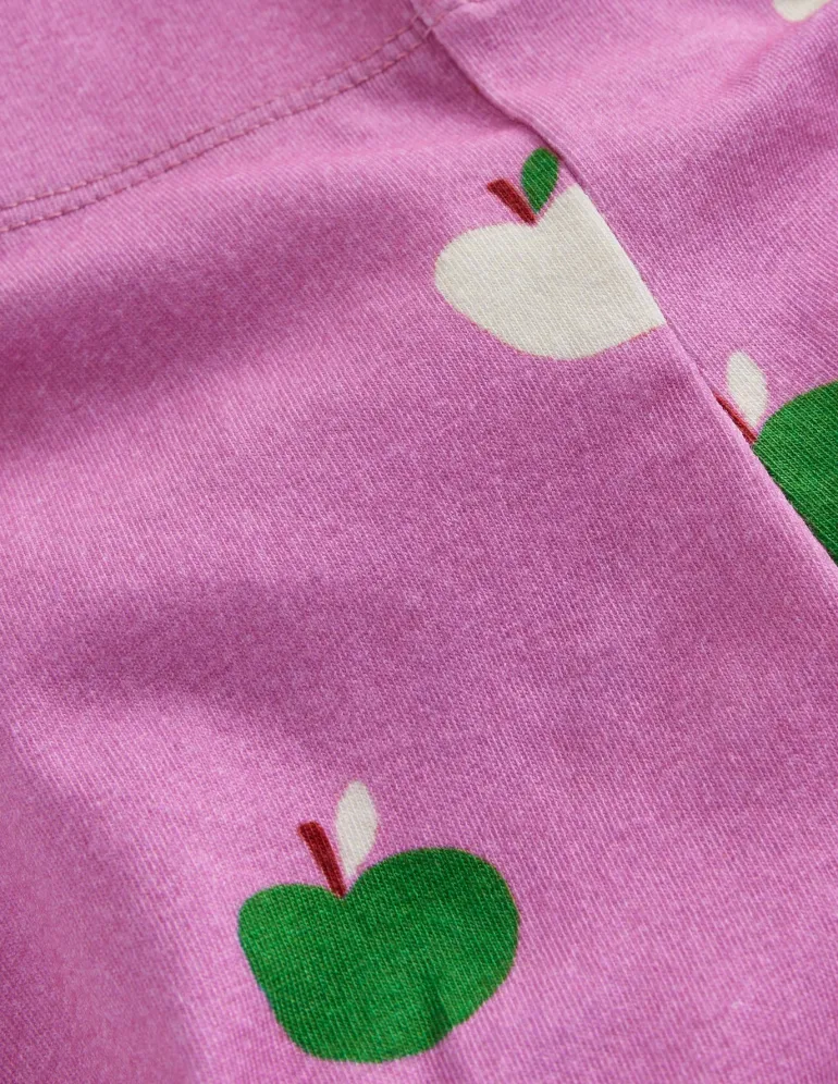 Fun Leggings-Vintage Mauve Rainbow Apples-Boden Hot
