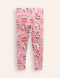 Fun Leggings-Vintage Pink Christmas Trees-Boden Clearance