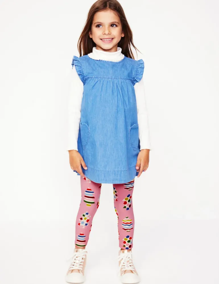 Fun Leggings-Vintage Pink Christmas Trees-Boden Clearance
