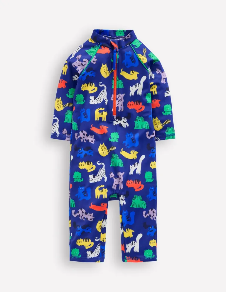 Fun Sun Safe Surfsuit-Sapphire Blue Rainbow Pets-Boden Cheap