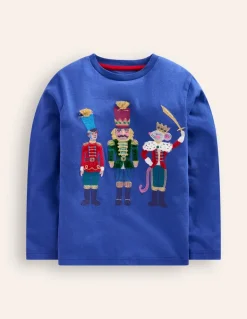 Fun Superstitch Grid T-shirt-Sapphire Blue-Boden New