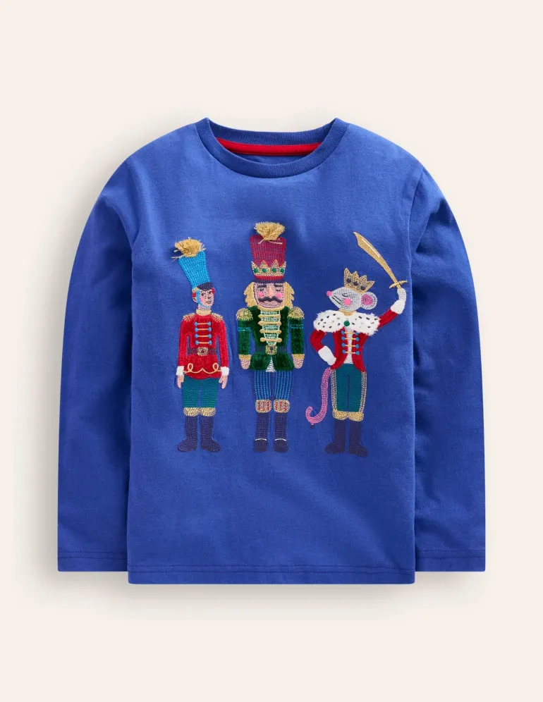 Fun Superstitch Grid T-shirt-Sapphire Blue-Boden New