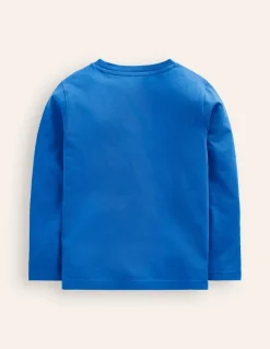 Fun Superstitch Grid T-Shirt-Greek Blue Arctic Animals-Boden Online