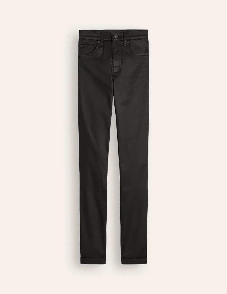 Girlfriend Jeans-Black Coated-Boden Hot