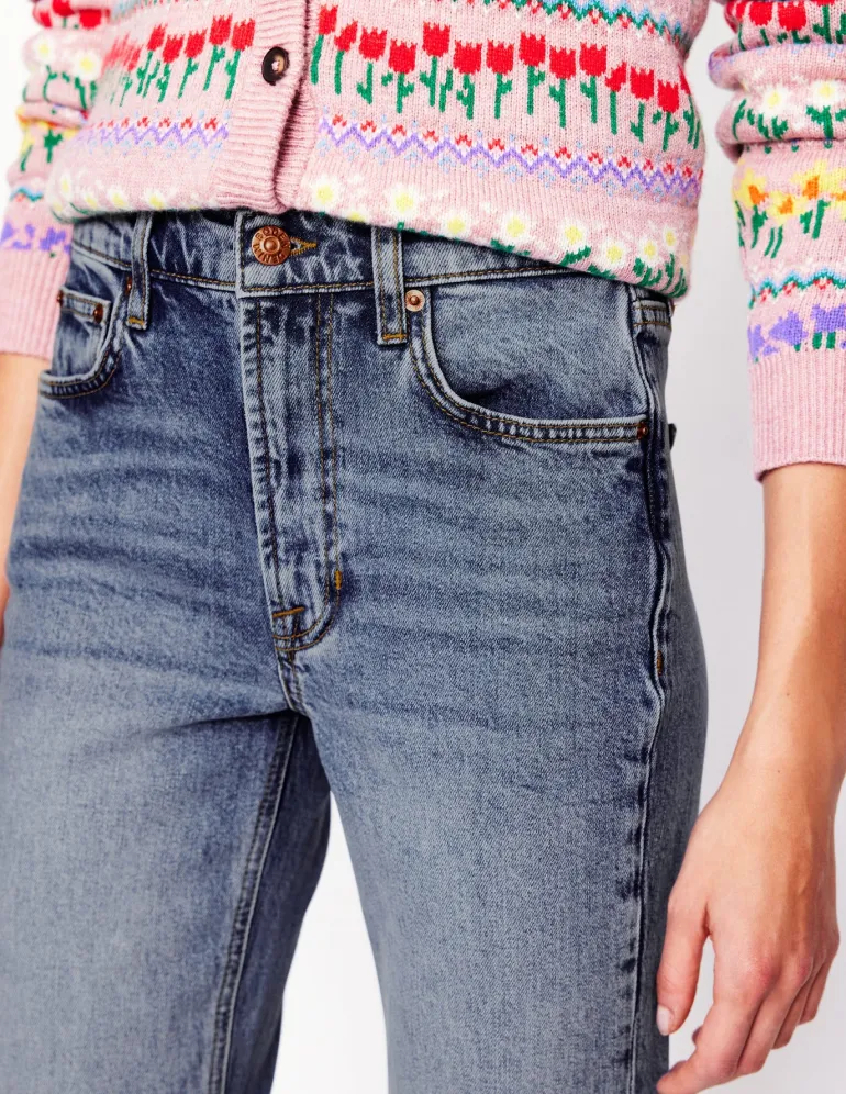 Girlfriend Jeans-Light Vintage-Boden Clearance