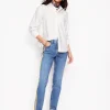 Girlfriend Jeans-Metallic Gold Side Stripe-Boden Store