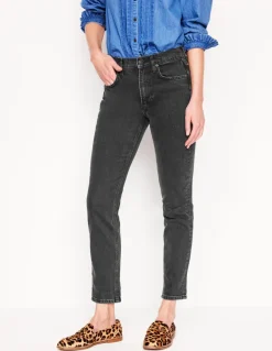 Girlfriend Jeans-Washed Black-Boden Fashion