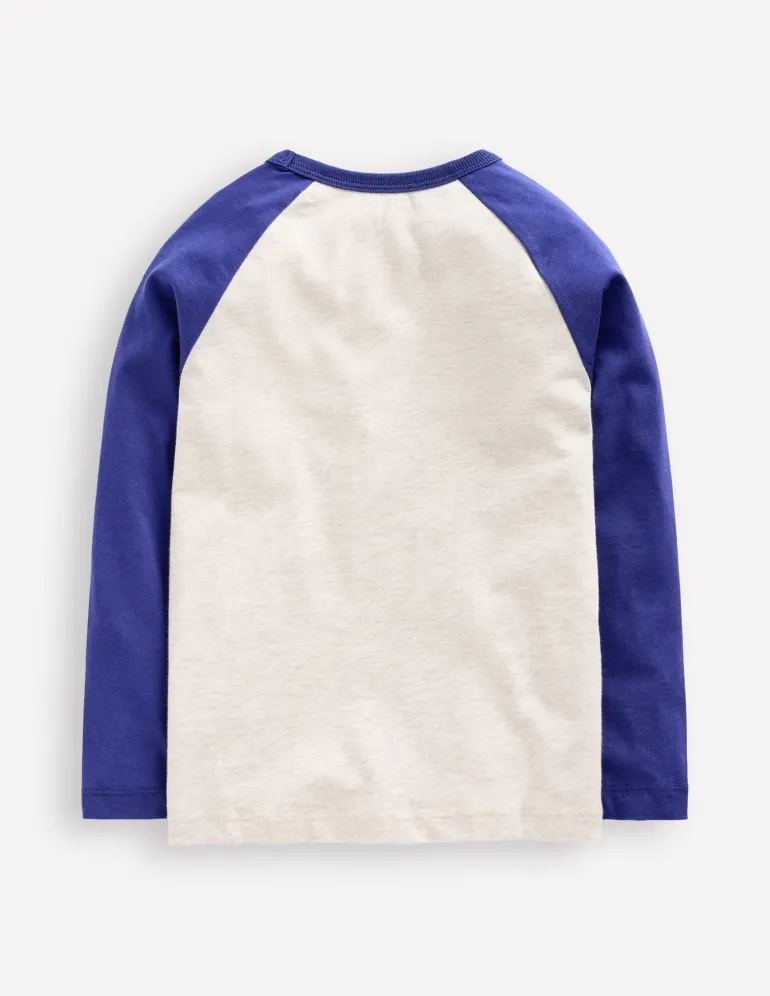 Glow In The Dark Raglan-Oatmeal Marl Rocket-Boden Cheap