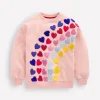 Graphic Boucle Sweatshirt-Chalk Pink Hearts-Boden Sale