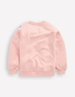 Graphic Boucle Sweatshirt-Chalk Pink Hearts-Boden Sale