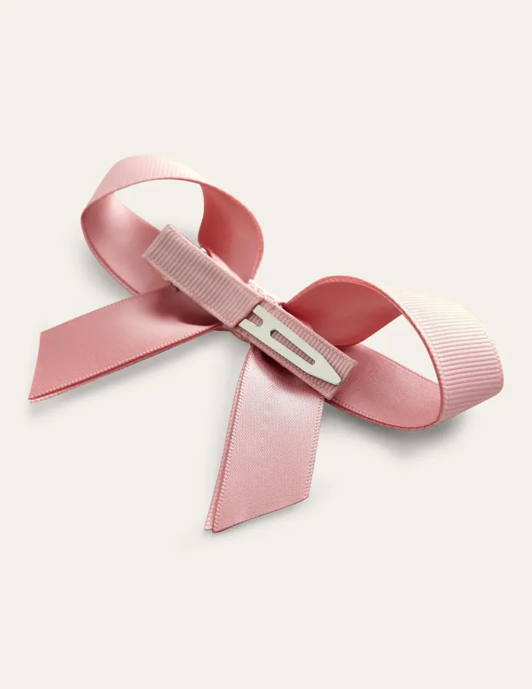 Grosgrain Hair Bow-Boto Pink-Boden Online