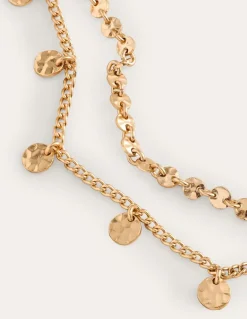 Hammered Disk Layered Necklace--Boden Clearance