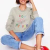 Hannah Embroidered Sweatshirt-Grey Marl, Dog Person-Boden Discount