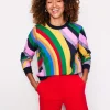 Hannah Printed Sweatshirt-Multi, Abstract Rainbow-Boden Best