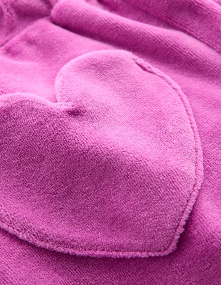 Heart Pocket Velour Sweatpants-Foxglove Purple-Boden Best