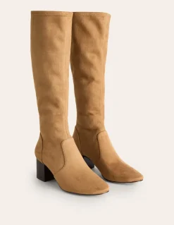 Heeled Stretch Knee Boots--Boden Cheap