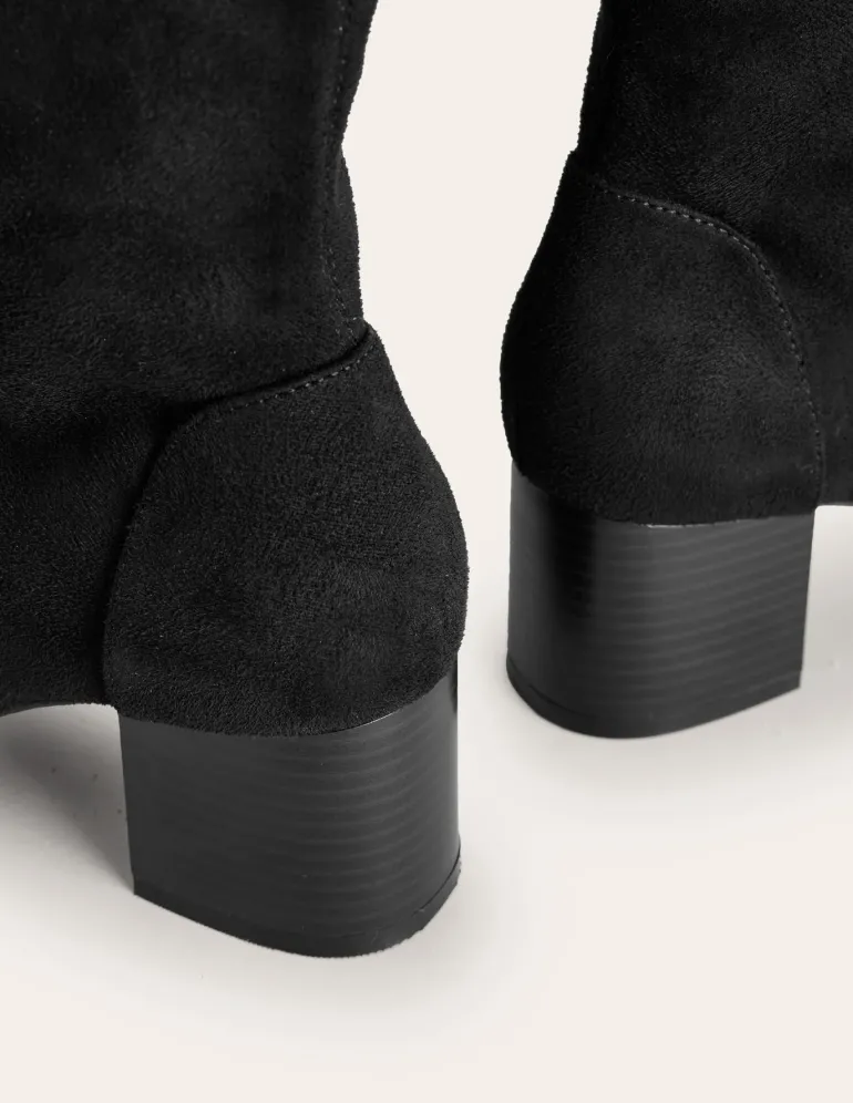 Heeled Stretch Knee Boots--Boden New