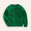 Heritage Cable Cardigan-Deep Green-Boden Fashion