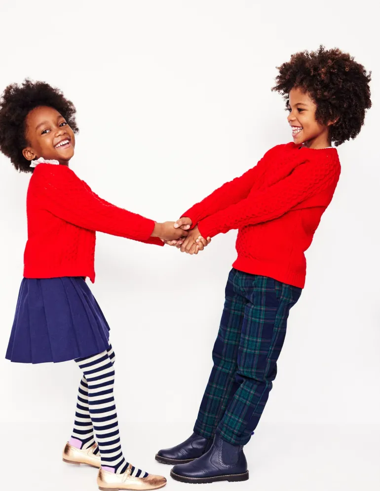 Heritage Cable Sweater-Poppy Red-Boden Outlet
