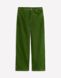 High Rise Straight Cord Jeans-Promenade Green-Boden Store
