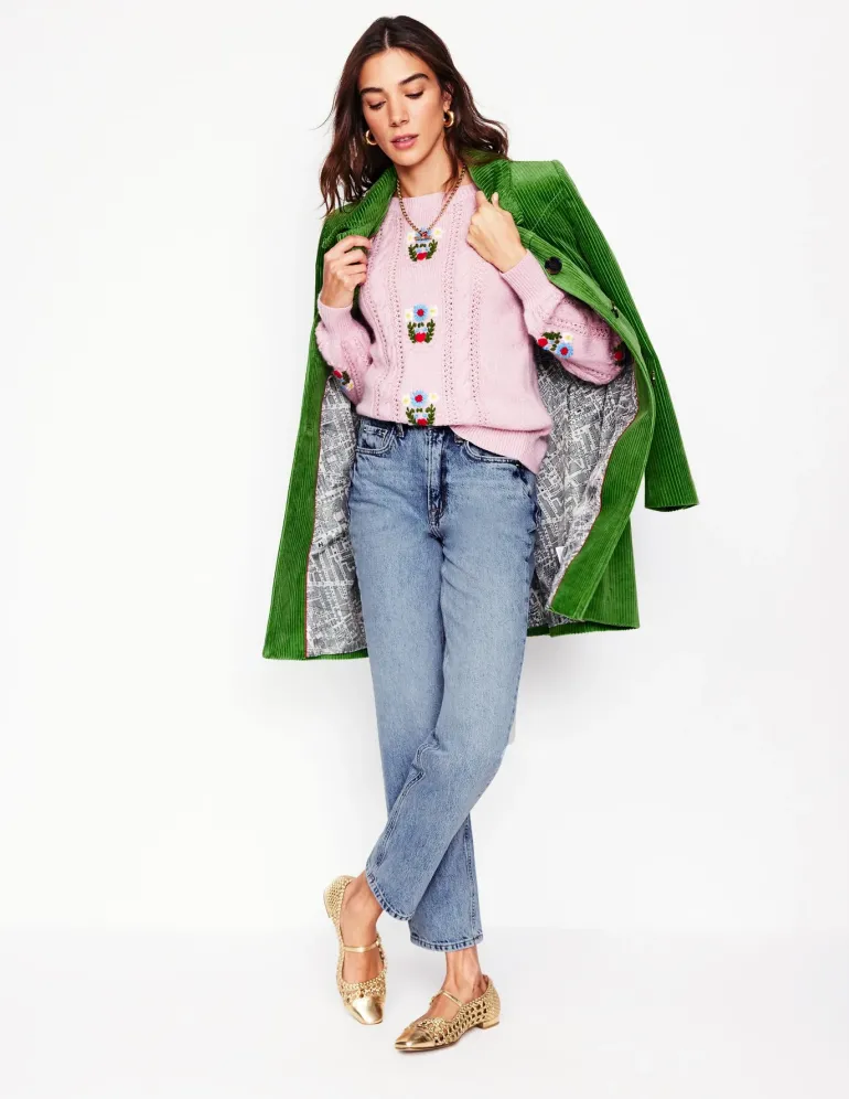 High Rise Straight Leg Jeans-Light Wash-Boden Flash Sale