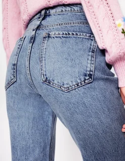 High Rise Straight Leg Jeans-Light Wash-Boden Flash Sale