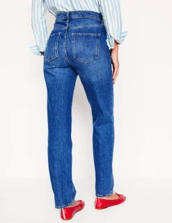 High Rise Straight Leg Jeans-Mid Vintage-Boden Cheap