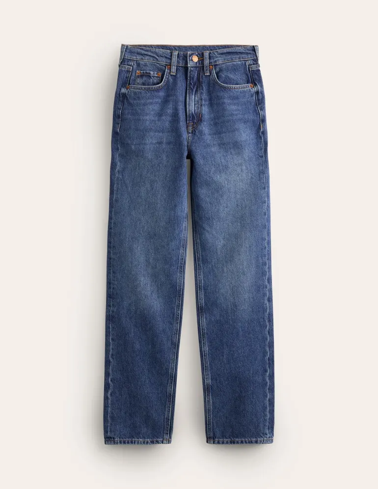 High Rise Straight Leg Jeans-Mid Vintage-Boden Cheap