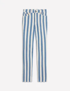 High Rise Stripe Jeans-Marine Wide Stripe-Boden Store